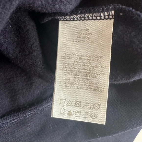 Boden “Oh Yeah” Sweatshirt, Navy, Leopard Print lettering, Women’s Size Large - Picture 7 of 9